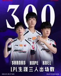 开云下载-LPL选手里程碑：Shanks、Hope、Kael携手达成在AL的300出场